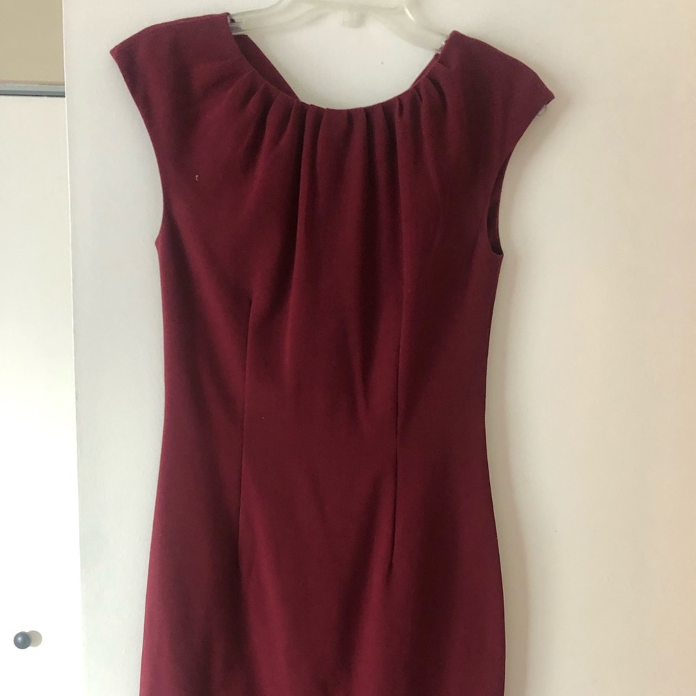 H&M Maroon knee length business casual dress